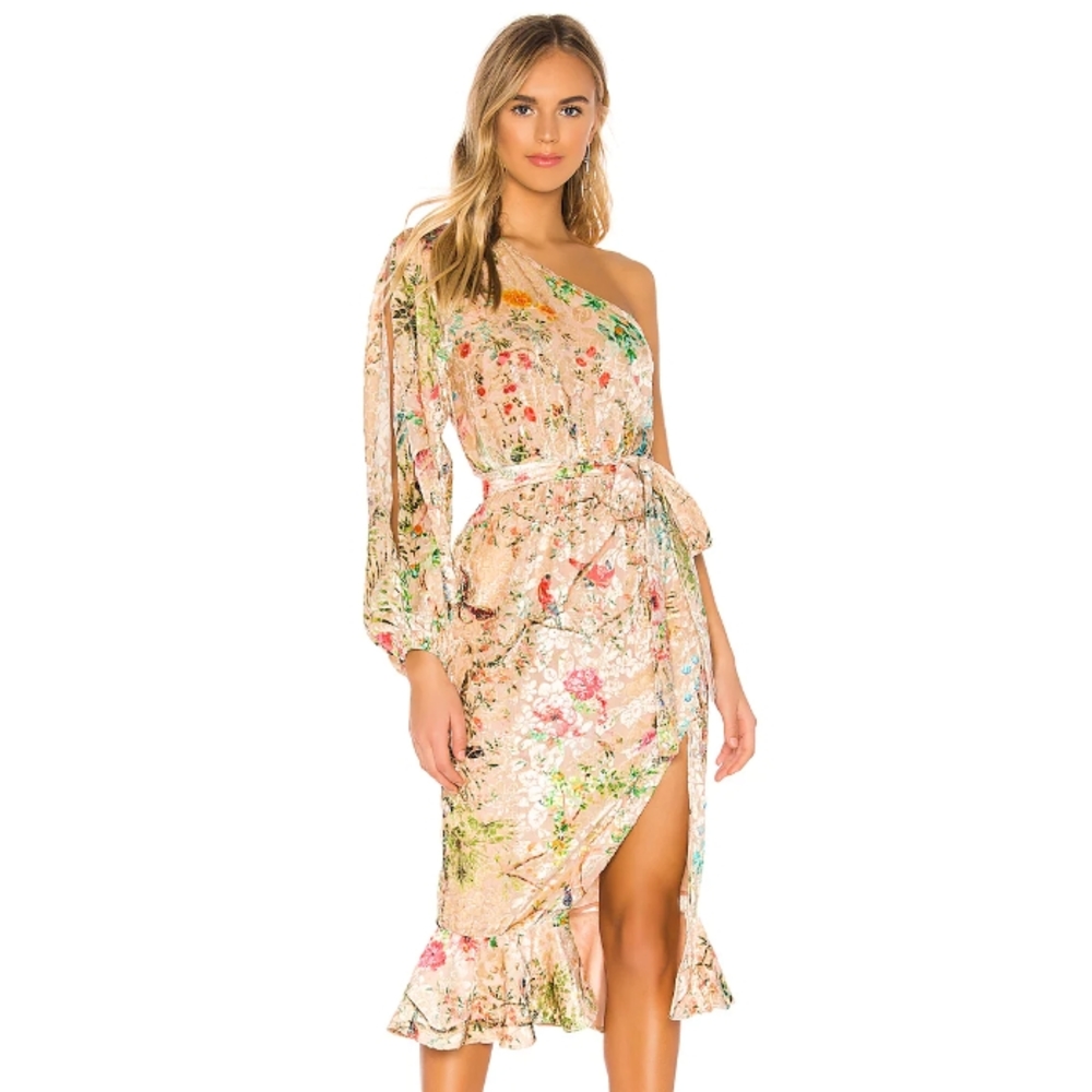 HEMANT AND NANDITA Veena Dress in Nude